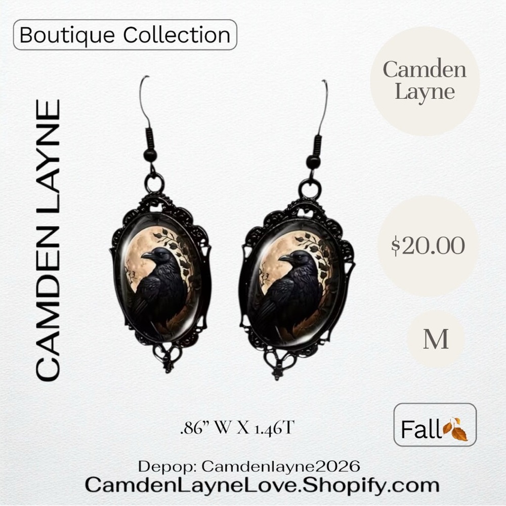 Camden Layne Black Earrings - Picture 3 of 3